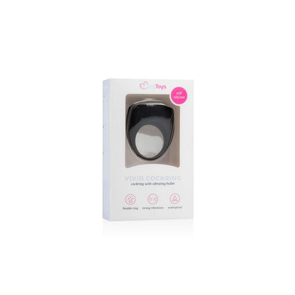 EASYTOYS - ANILLO PARA PENE CON VIBRACIÓN  SILICONA - NEGRO