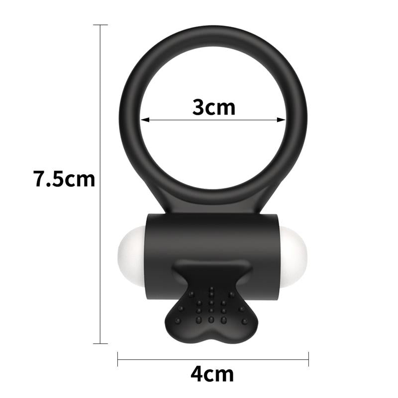 LOVETOY - ANILLO VIBRADOR POWER CLIT NEGRO