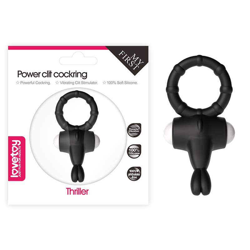 LOVETOY - ANILLO VIBRADOR POWER CLIT NEGRO