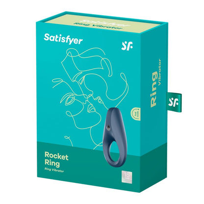 SATISFYER - ANILLO VIBRADOR ROCKET RING AZUL OSCURO