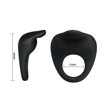 PRETTYLOVE - ANILLO VIBRADOR THIMBLE NEGRO