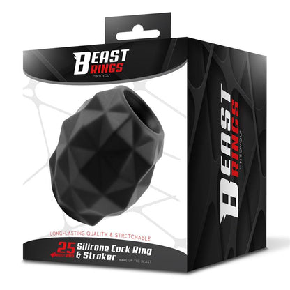 BEAST RINGS - ANILLO Y MASTURBADOR 2 EN 1 SILICONA LIQUIDA 25 MM