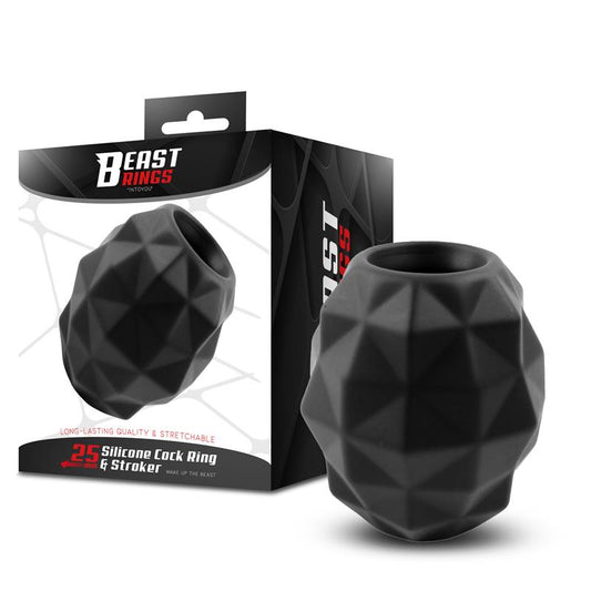 BEAST RINGS - ANILLO Y MASTURBADOR 2 EN 1 SILICONA LIQUIDA 25 MM