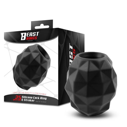 BEAST RINGS - ANILLO Y MASTURBADOR 2 EN 1 SILICONA LIQUIDA 25 MM