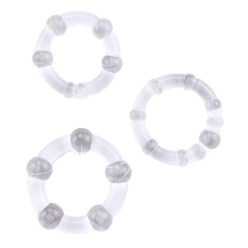 CHISA - ANILLOS PARA EL PENE BEADED TRANSPARENTE