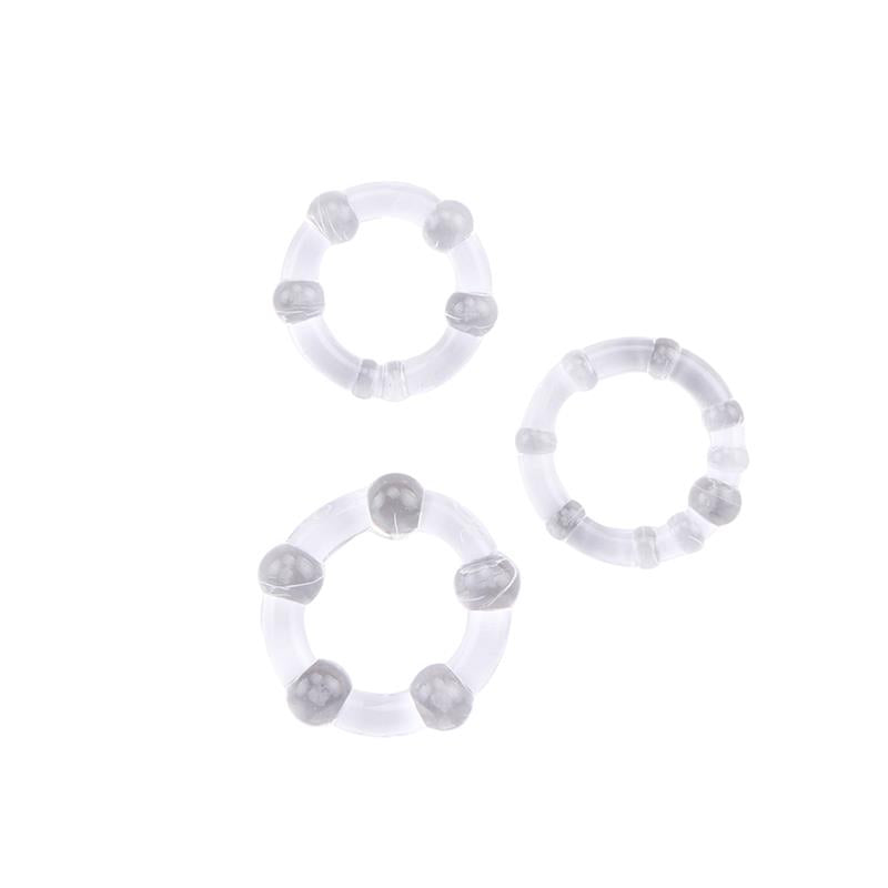 CHISA - ANILLOS PARA EL PENE BEADED TRANSPARENTE