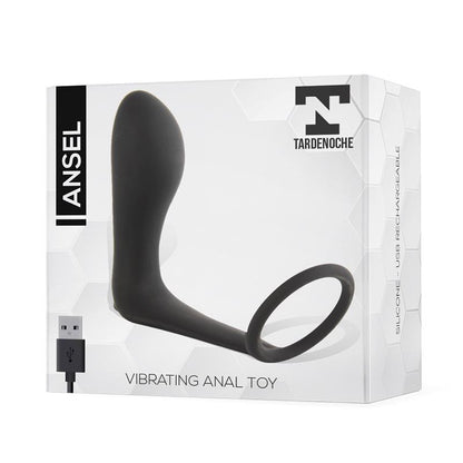 TARDENOCHE - ANSEL PLUG ANAL CON VIBRACIÓN Y ANILLO USB SILICONA