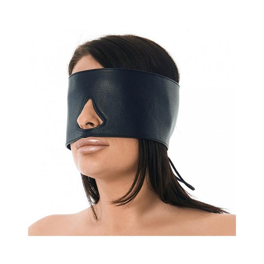 BONDAGE PLAY - ANTIFAZ CUERO CON ABERTURA EN LA NARIZ AJUSTABLE