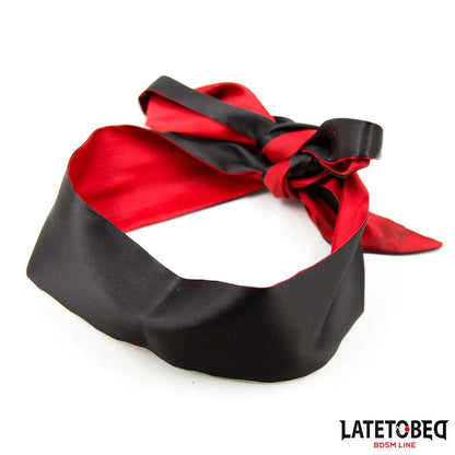 LATETOBED BDSM LINE - ANTIFAZ DE SATÉN ROJO Y NEGRO