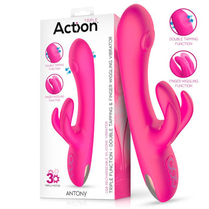 ACTION - ANTONY VIBRADOR CON DOUBLE TAPPING Y FUNCIÓN FINGER
