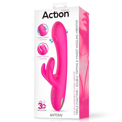 ACTION - ANTONY VIBRADOR CON DOUBLE TAPPING Y FUNCIÓN FINGER