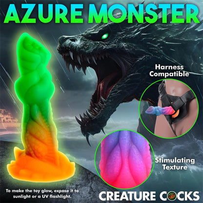 CREATURE COCKS - AQUA-COCK DILDO BRILLA EN LA OSCURIDAD SILICONA