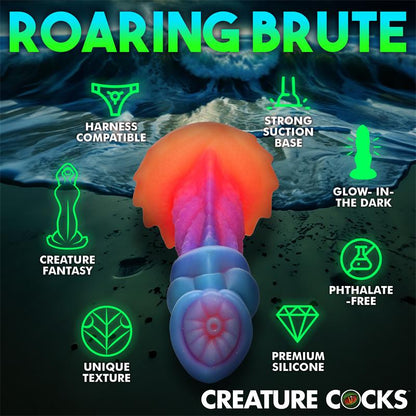CREATURE COCKS - AQUA-COCK DILDO BRILLA EN LA OSCURIDAD SILICONA