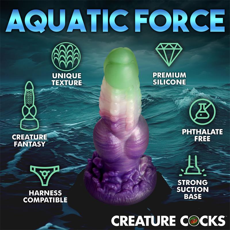 CREATURE COCKS - AQUA PHOENIX DILDO SILICONA