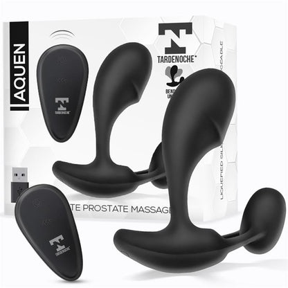 TARDENOCHE - AQUEN ESTIMULADOR PROSTÁTICO Y PERINEO CONTROL REMOTO SILICONA LÍQUIDA USB MAGNÉTICO