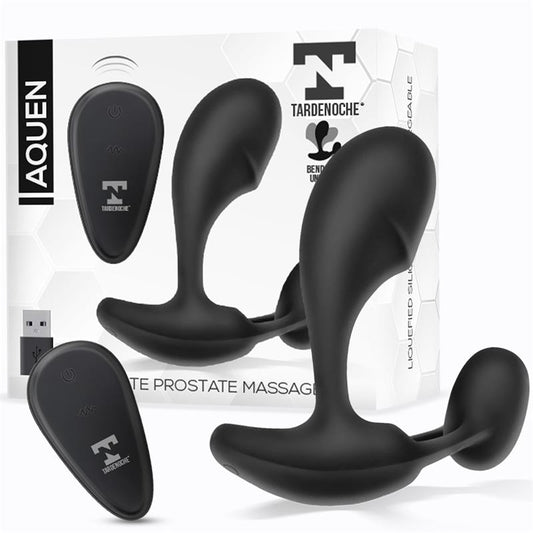 TARDENOCHE - AQUEN ESTIMULADOR PROSTÁTICO Y PERINEO CONTROL REMOTO SILICONA LÍQUIDA USB MAGNÉTICO
