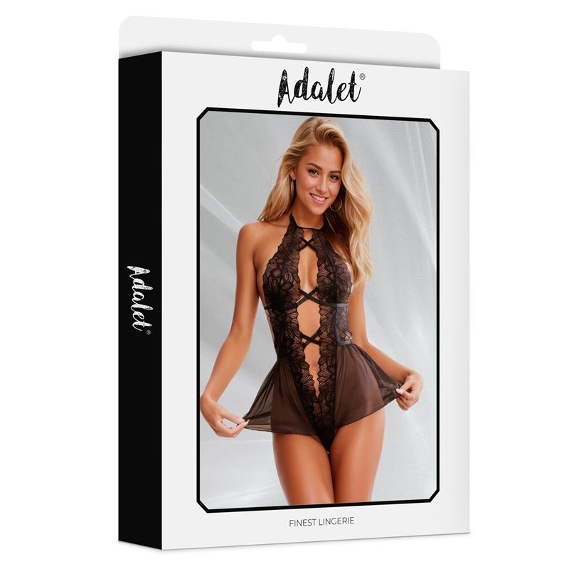 ADALET LINGERIE - ARIELLA BODY ESPALDA ABIERTA PATRÓN FLORAL