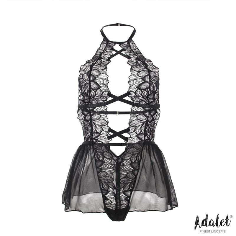 ADALET LINGERIE - ARIELLA BODY ESPALDA ABIERTA PATRÓN FLORAL