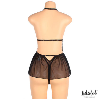 ADALET LINGERIE - ARIELLA BODY ESPALDA ABIERTA PATRÓN FLORAL