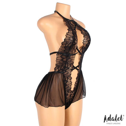 ADALET LINGERIE - ARIELLA BODY ESPALDA ABIERTA PATRÓN FLORAL