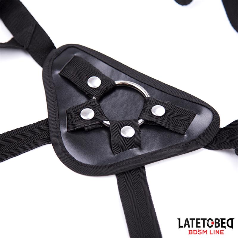LATETOBED BDSM LINE - ARNÉS AJUSTABLE CON ARO METÁLICO