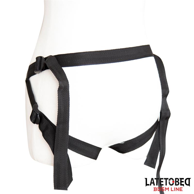 LATETOBED BDSM LINE - ARNÉS AJUSTABLE CON ARO METÁLICO