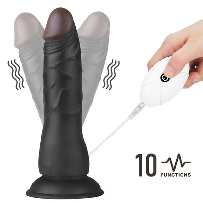 LOVETOY - ARNÉS AJUSTABLE CON DILDO 10 VIBRACIONES 7.5