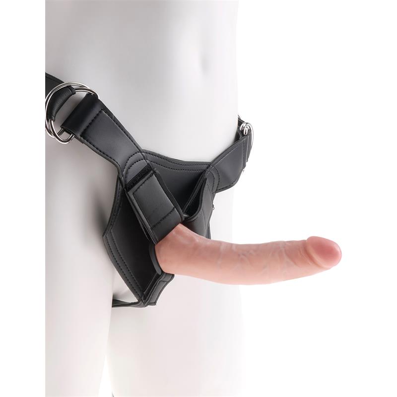 KING COCK - ARNÊS AJUSTÁVEL COM DILDO 7 COR NATURAL