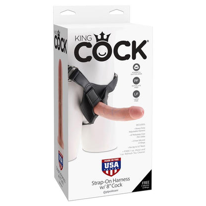 KING COCK - ADJUSTABLE HARNESS WITH 8" DILDO