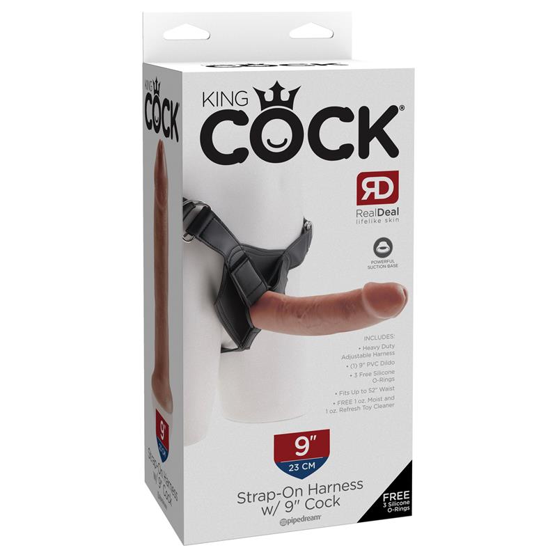KING COCK - ARNÉS AJUSTABLE CON DILDO 9 BRONCEADO