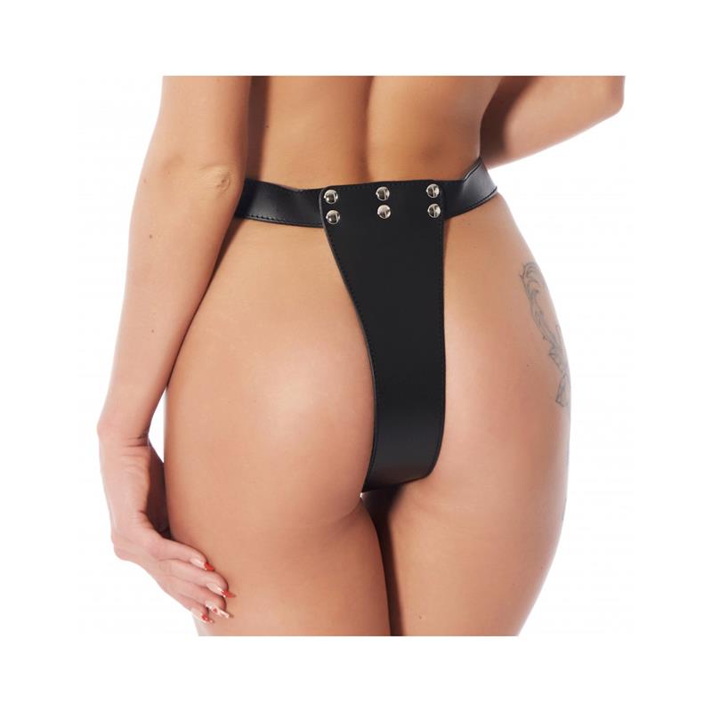 BONDAGE PLAY - ARNÉS AJUSTABLE CON DILDO DE SILICONA DE 17 CM