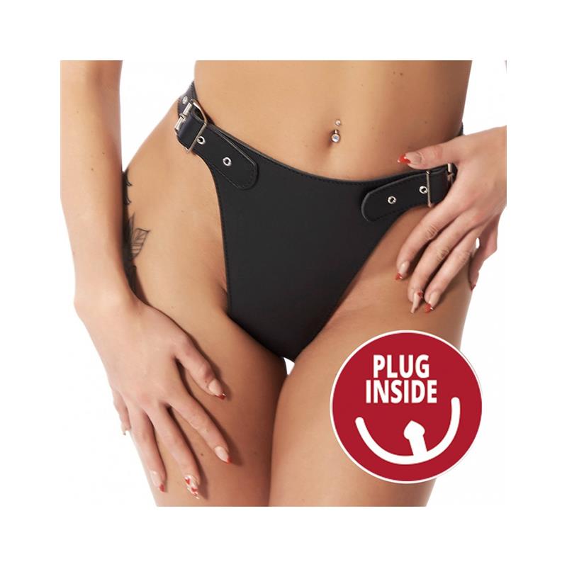 BONDAGE PLAY - ARNÉS AJUSTABLE CON PLUG ANAL