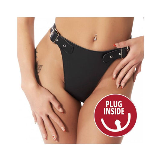 BONDAGE PLAY - ARNÉS AJUSTABLE CON PLUG ANAL