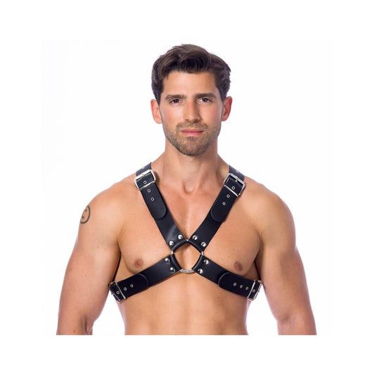 BONDAGE PLAY - ARNÉS AJUSTABLE DE CUERO CON HEBILLAS