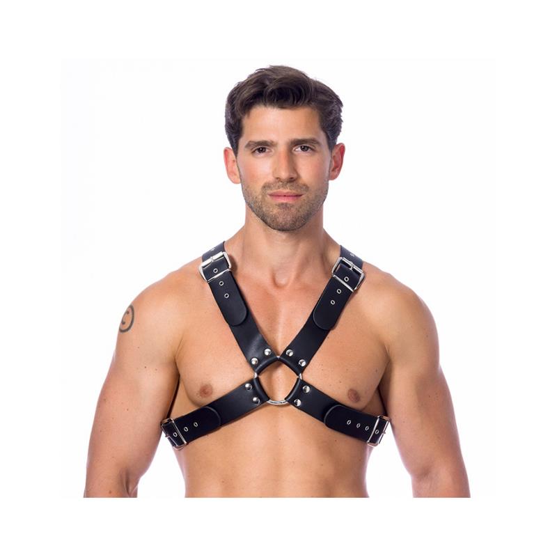 BONDAGE PLAY - ARNÉS AJUSTABLE DE CUERO CON HEBILLAS