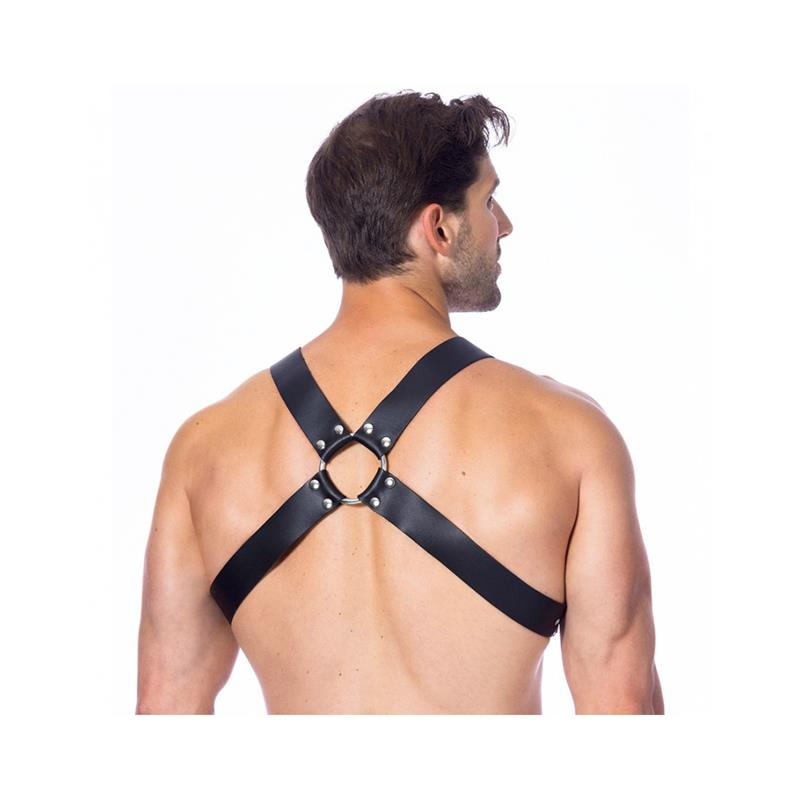 BONDAGE PLAY - ARNÉS AJUSTABLE DE CUERO CON HEBILLAS