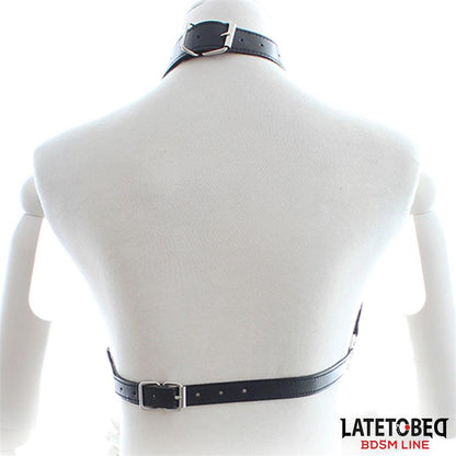 LATETOBED BDSM LINE - ARNÉS BONDAGE CON COPAS ABIERTAS Y CADENAS