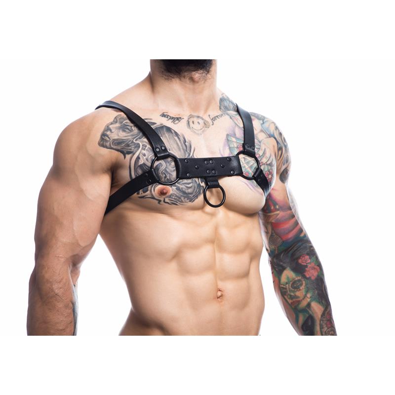 CUT4MEN - ARNÉS BONDAGE DE PECHO PARTY BLACK AJUSTABLE TALLA ÚNICA