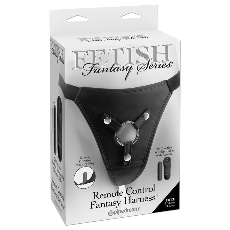 FETISH FANTASY HARNESS - ARNÉS CON BALA VIBRADORA Y CONTROL REMOTO