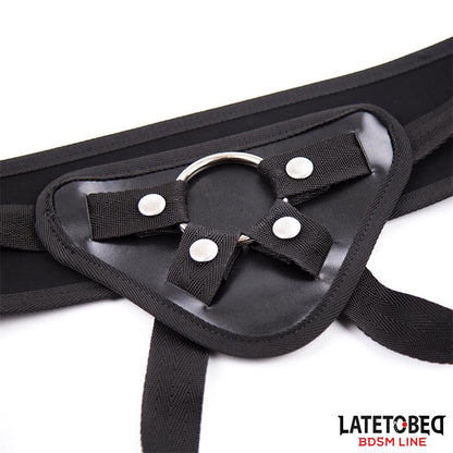 LATETOBED BDSM LINE - ARNÉS CON CINTURÓN ANCHO AJUSTABLE