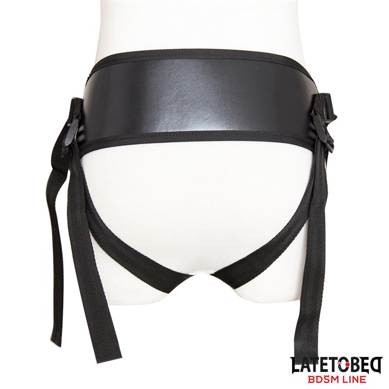 LATETOBED BDSM LINE - ARNÉS CON CINTURÓN ANCHO AJUSTABLE