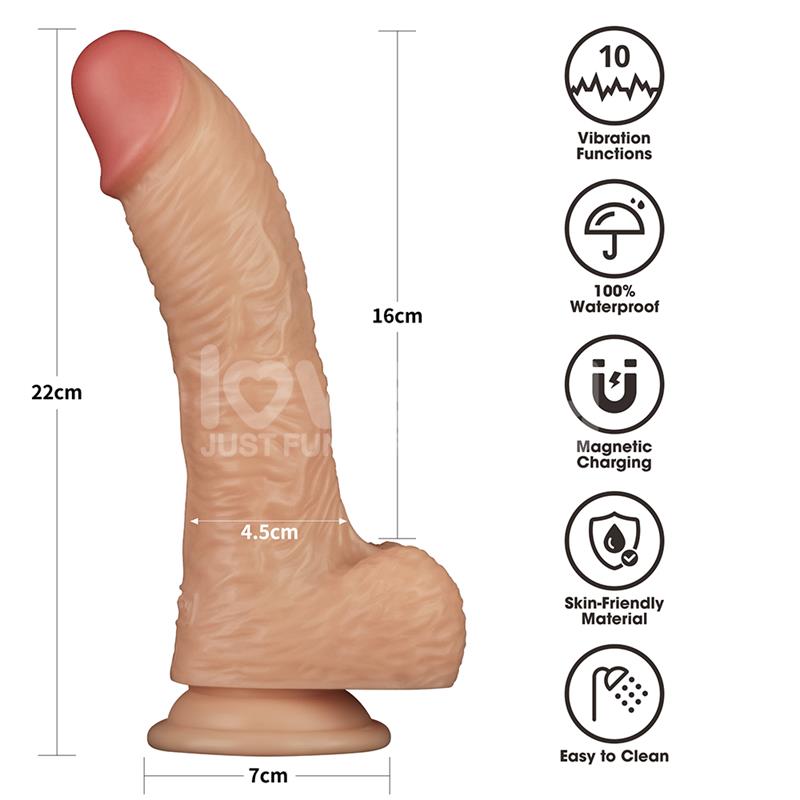 LOVETOY - ARNÉS CON DILDO CON VIBRACIÓN 8.5