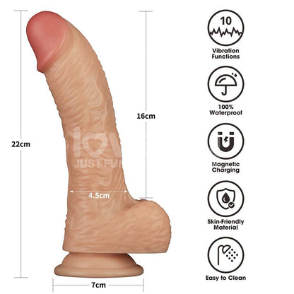 LOVETOY - ARNÉS CON DILDO CON VIBRACIÓN 8.5