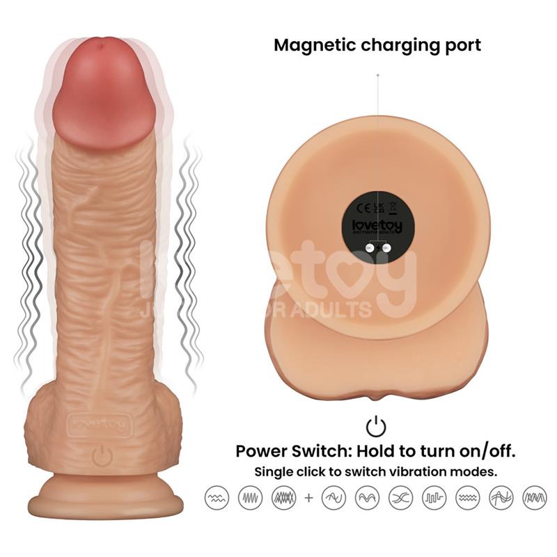 LOVETOY - ARNÉS CON DILDO CON VIBRACIÓN 8.5