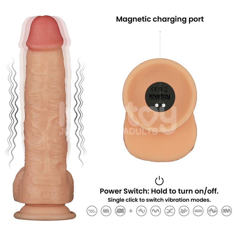 LOVETOY - ARNÉS CON DILDO CON VIBRACIÓN 9.5