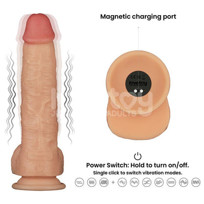 LOVETOY - ARNÉS CON DILDO CON VIBRACIÓN 9.5