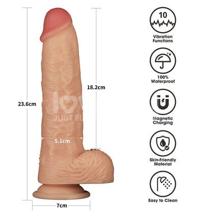 LOVETOY - ARNÉS CON DILDO CON VIBRACIÓN 9.5