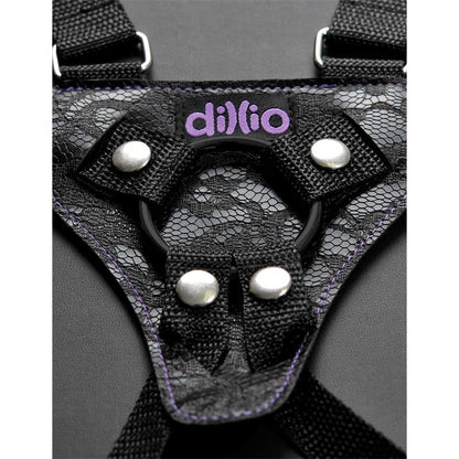 DILLIO - ARNÉS CON DILDO DE 16,5 CM PÚRPURA