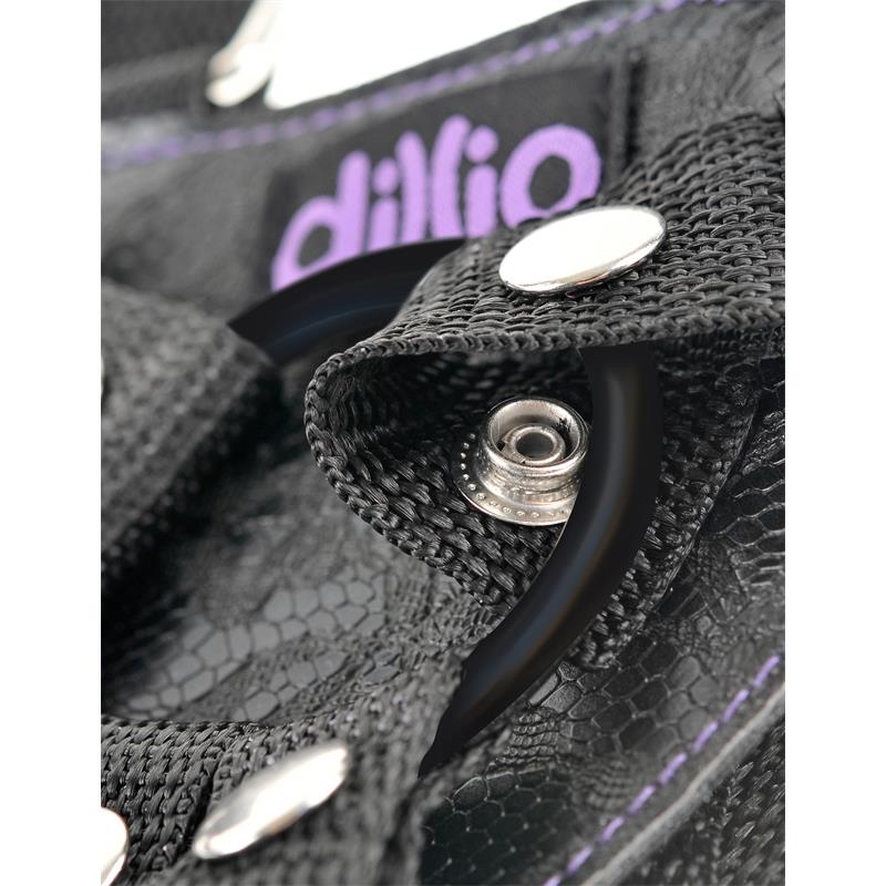 DILLIO - ARNÉS CON DILDO DE 16,5 CM PÚRPURA