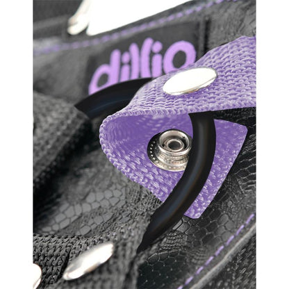 DILLIO - ARNÉS CON DILDO DE 19 CM COLOR PÚRPURA
